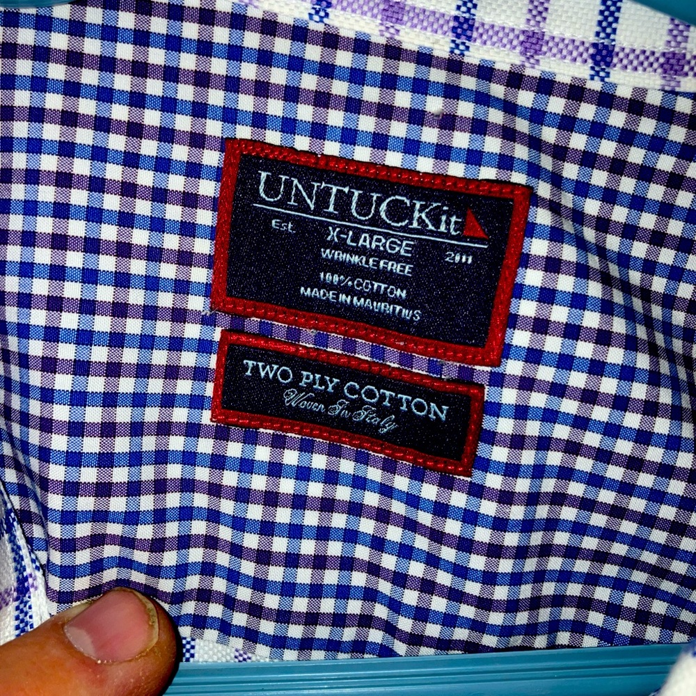 Untuckit dress shirt , 100% 2ply cotton , wrinkle free XL